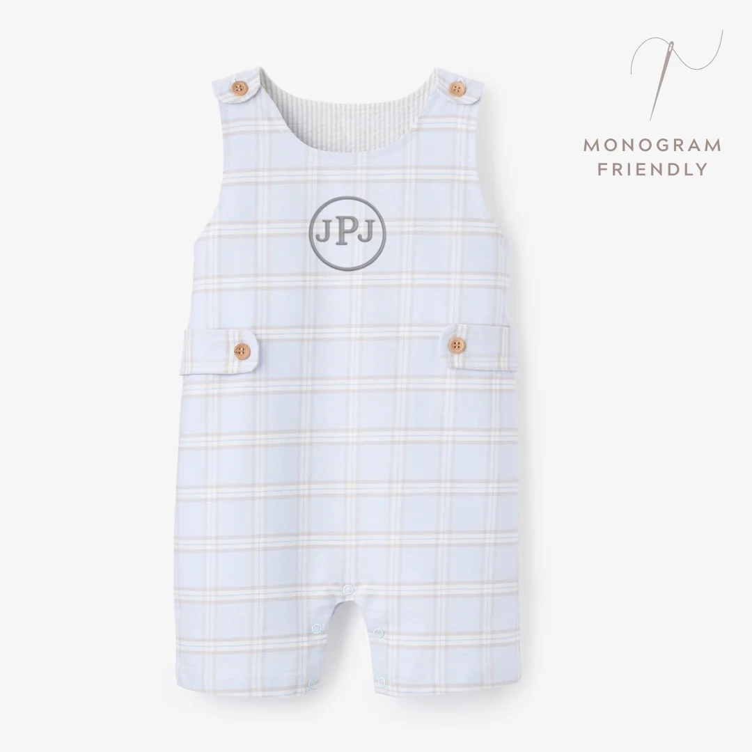 Blue Gray Plaid Jon Jon