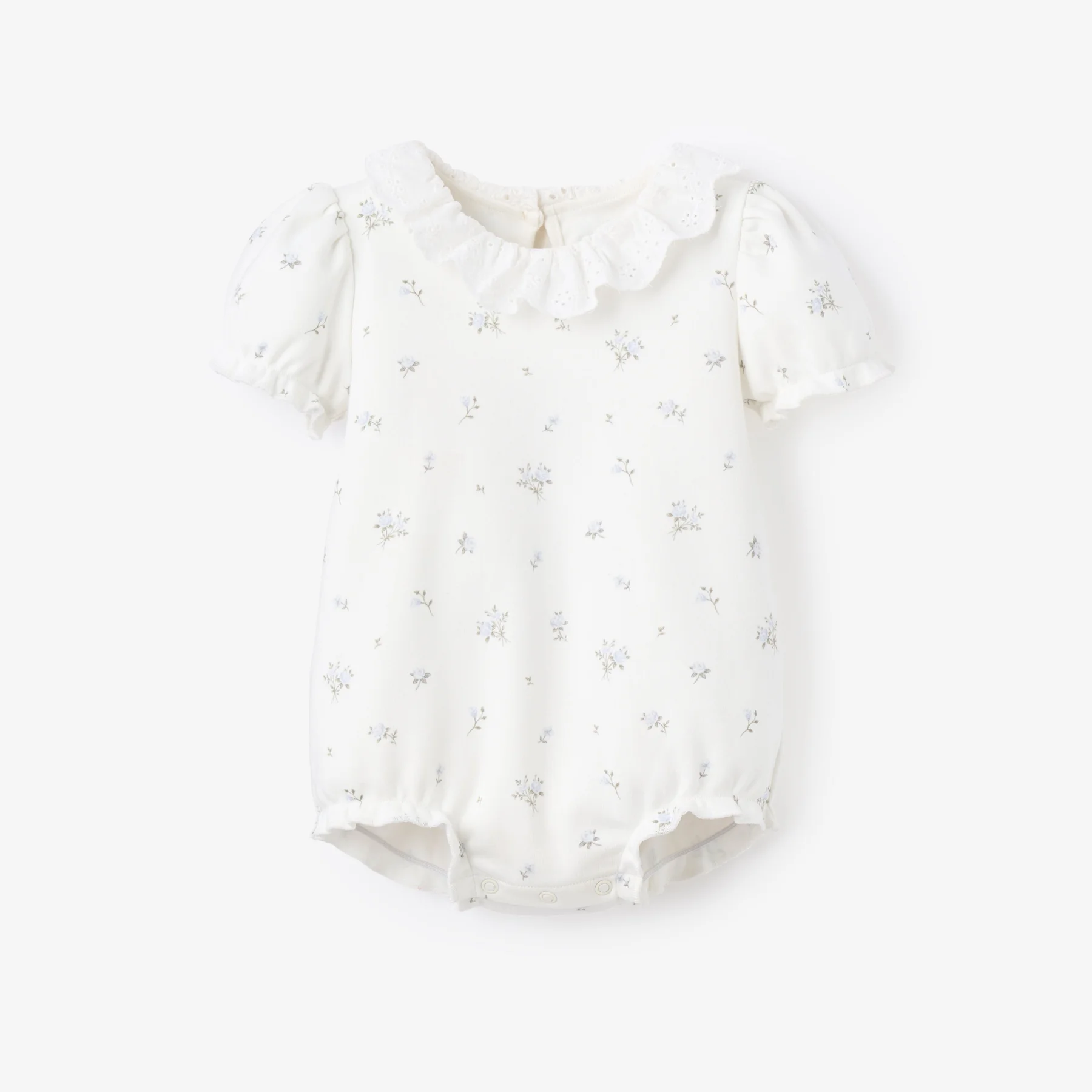 English Rose Double Knit Eyelet Lace Collar Bubble
