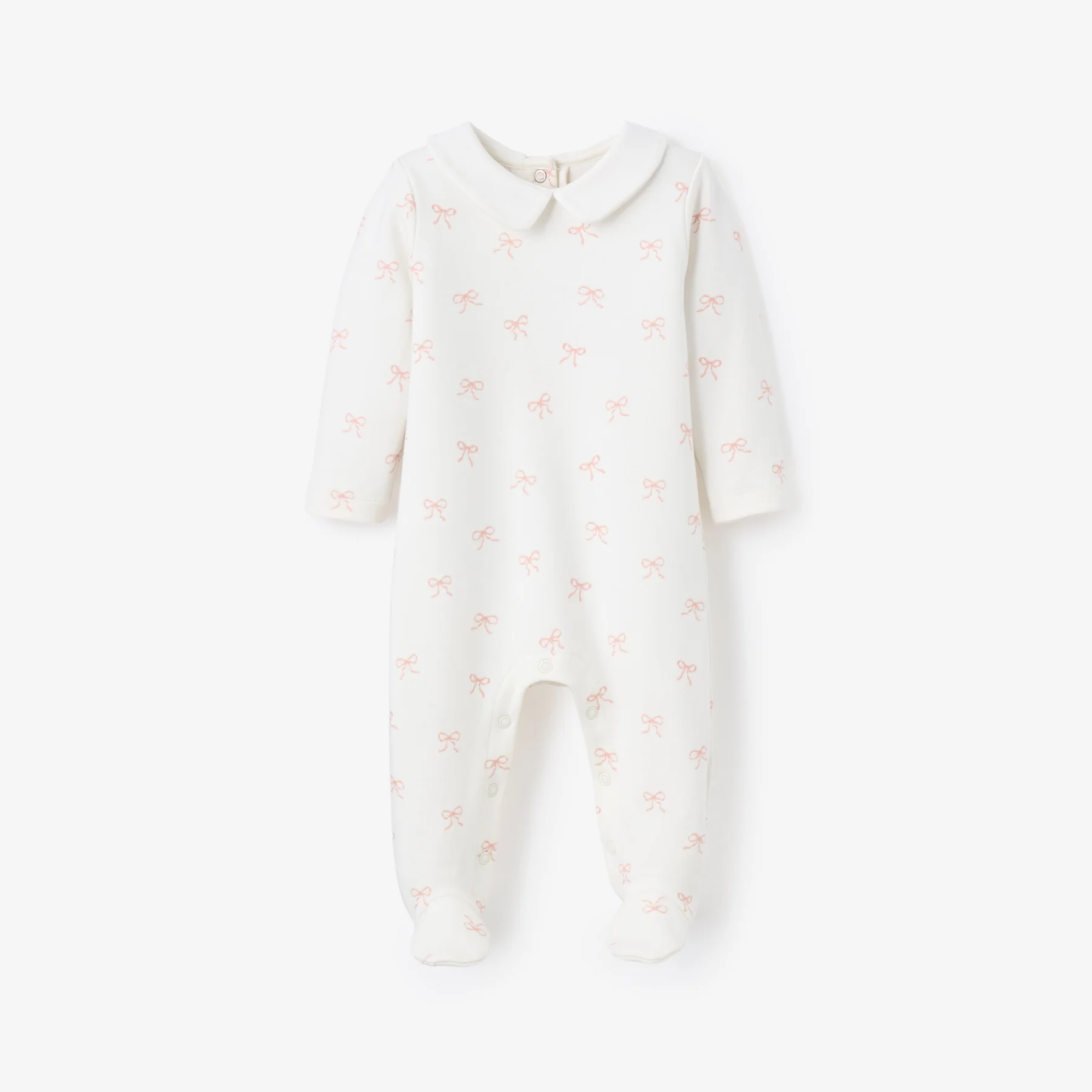 Pink Bow Double Knit Peter Pan Collar Jumpsuit