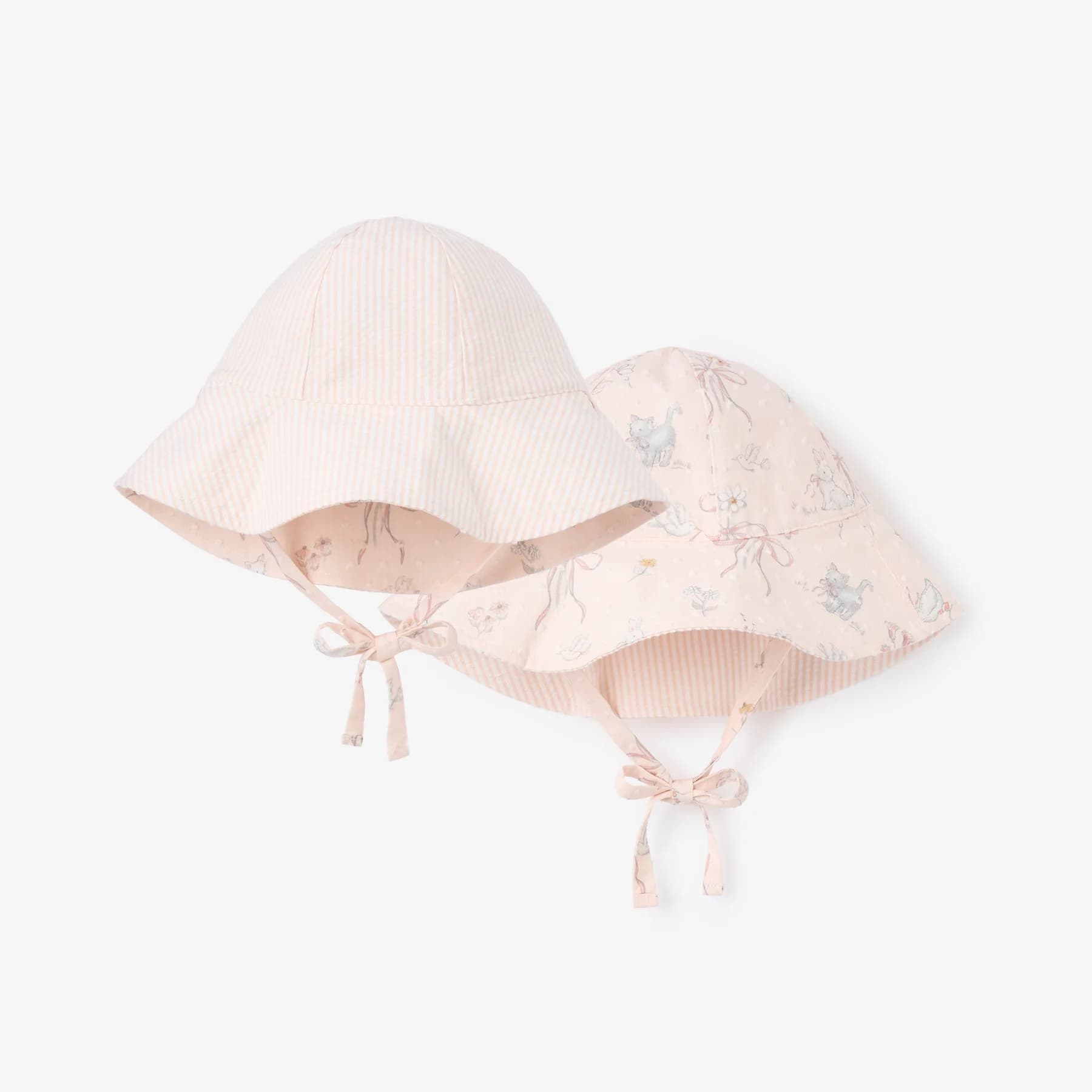Fleur/Seersucker Reversible Sunhat